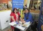 Testing blood pressure at Bicester Garden Centre 